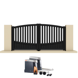 Portail battant électrique aluminium anthracite CITIZ