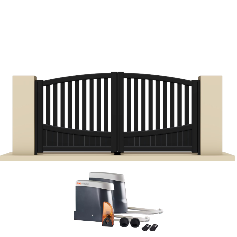 Portail battant électrique aluminium anthracite CITIZ