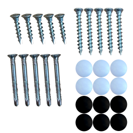 Kit visserie et cache trous pour Kit rénovation universel pour mécanisme de fenêtre PVC à OF ou OB