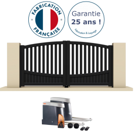 Portail battant électrique aluminium anthracite CITIZ