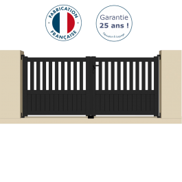 Portail battant aluminium anthracite MANH
