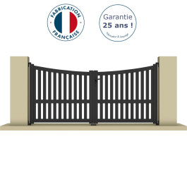 Portail battant aluminium anthracite GOM