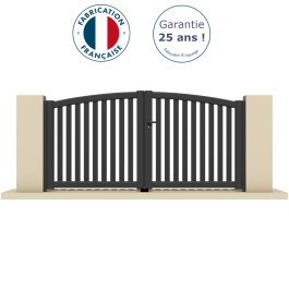 Portail battant aluminium anthracite OLAN