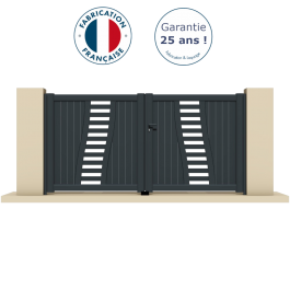 Portail battant aluminium anthracite GERL