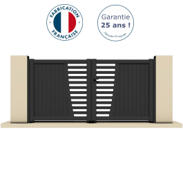 Portail battant aluminium anthracite BRON