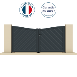 Portail battant aluminium anthracite CENT
