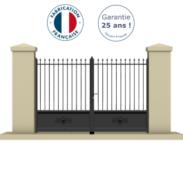 Portail battant aluminium anthracite BEAU