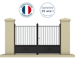 Portail battant aluminium anthracite CHAUM