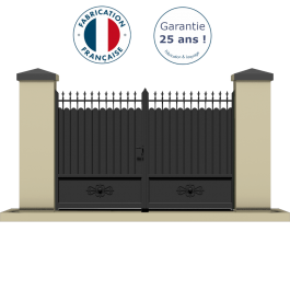 Portail battant aluminium anthracite VILLA