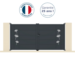 Portail battant aluminium anthracite BOUQ