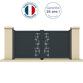 Portail battant aluminium anthracite TEMP