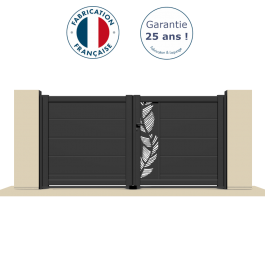 Portail battant aluminium anthracite FUSA