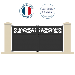 Portail battant aluminium anthracite AQUA