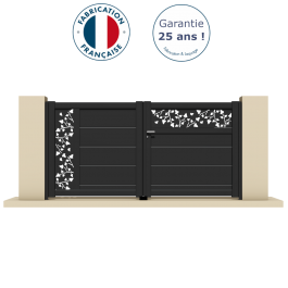 Portail battant aluminium anthracite PAST
