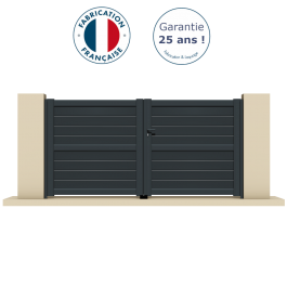 Portail battant aluminium anthracite MASS