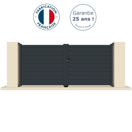 Portail battant aluminium anthracite QUIN
