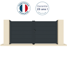 Portail battant aluminium anthracite NASH