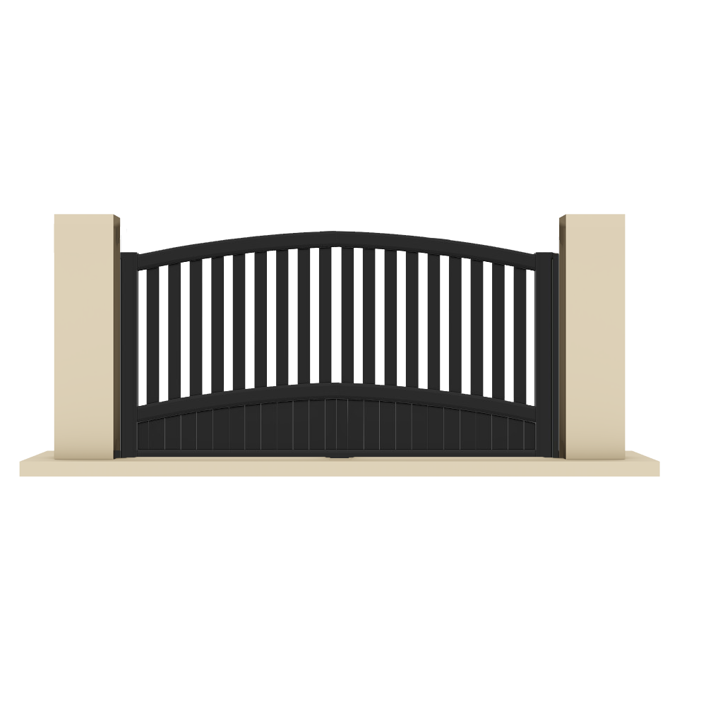 Portail coulissant électrique aluminium anthracite MONT