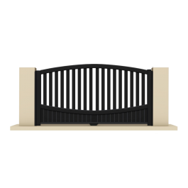 Portail coulissant électrique aluminium anthracite CITIZ