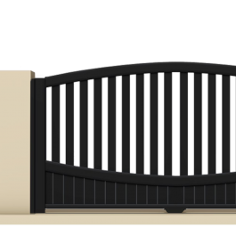 Portail coulissant électrique aluminium anthracite CITIZ zoom