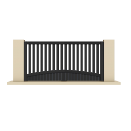 Portail coulissant électrique aluminium anthracite HARL