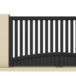 Portail coulissant électrique aluminium anthracite HARL zoom