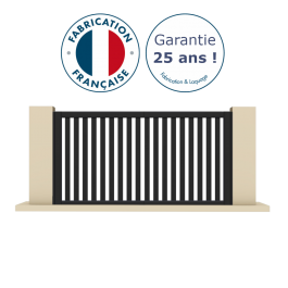 Portail coulissant électrique aluminium anthracite JORD