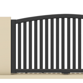 Portail coulissant électrique aluminium anthracite OLAN zoom