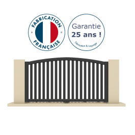 Portail coulissant électrique aluminium anthracite OLAN