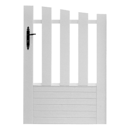 Portillon PVC sur mesure chapeau de gendarme - Alençon (poignée à gauche)