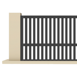 Portail coulissant électrique aluminium anthracite ALFA zoom